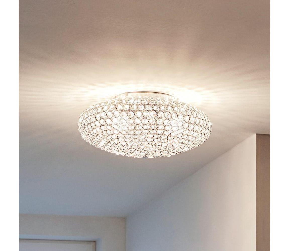 Eglo 95284 - Kryształowa lampa sufitowa CLEMENTE 2xE27/60W/230V