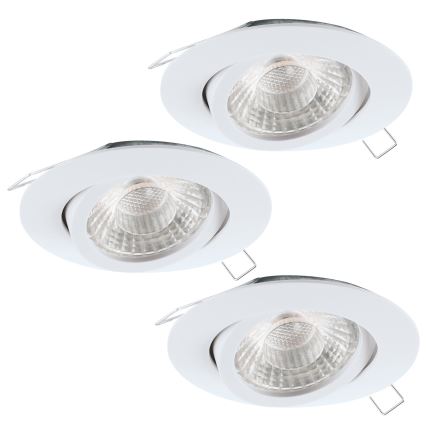 Eglo 95357 - Zestaw 3x LED Oprawa wpuszczana TEDO 3xGU10-LED/5W/230V