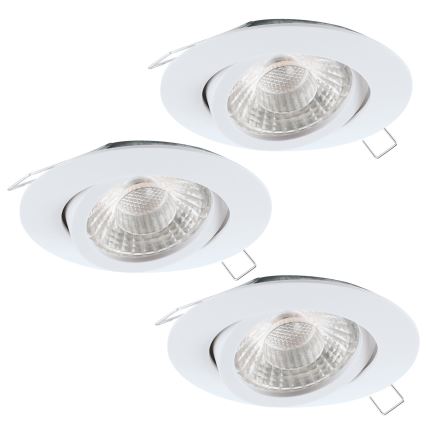 Eglo - Zestaw 3x LED Oprawa wpuszczana TEDO 3xGU10-LED/5W/230V