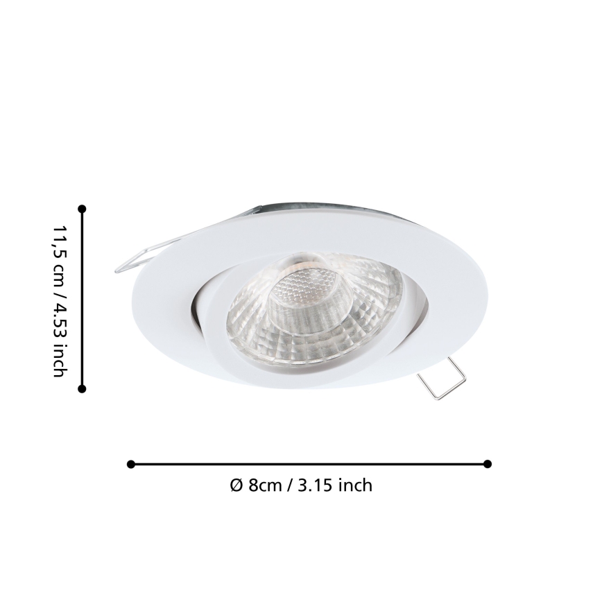 Eglo - Zestaw 3x LED Oprawa wpuszczana TEDO 3xGU10-LED/5W/230V