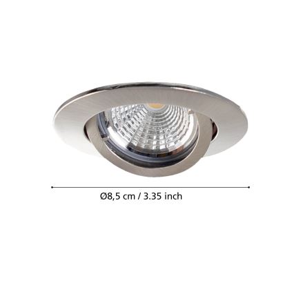 Eglo - ZESTAW 3x wpuszczane oprawy sufitowe LED TEDO 1xGU10-LED/5W/230V