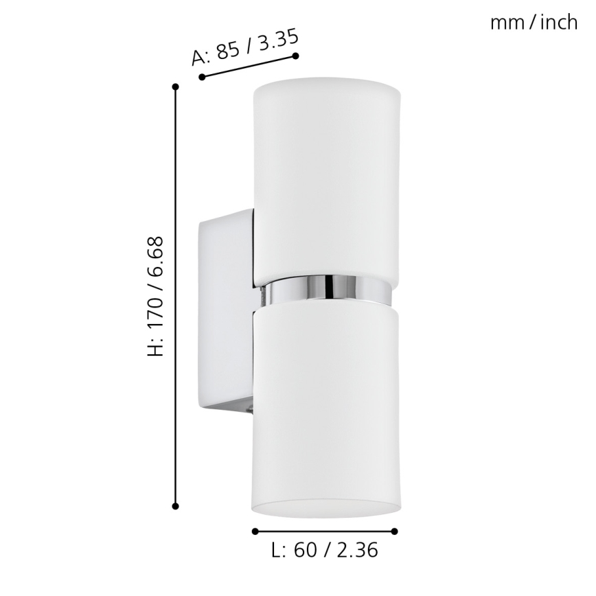 Eglo - LED Kinkiet 2xGU10-LED/4W/230V