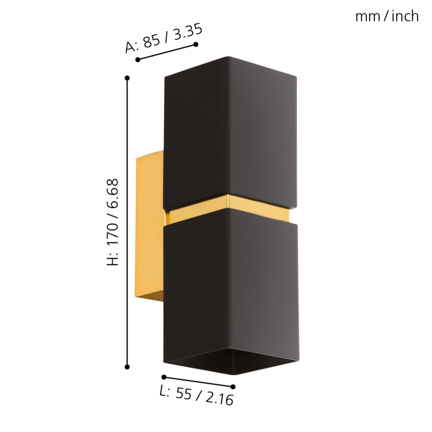 Eglo - LED Kinkiet 2xGU10-LED/4W/230V