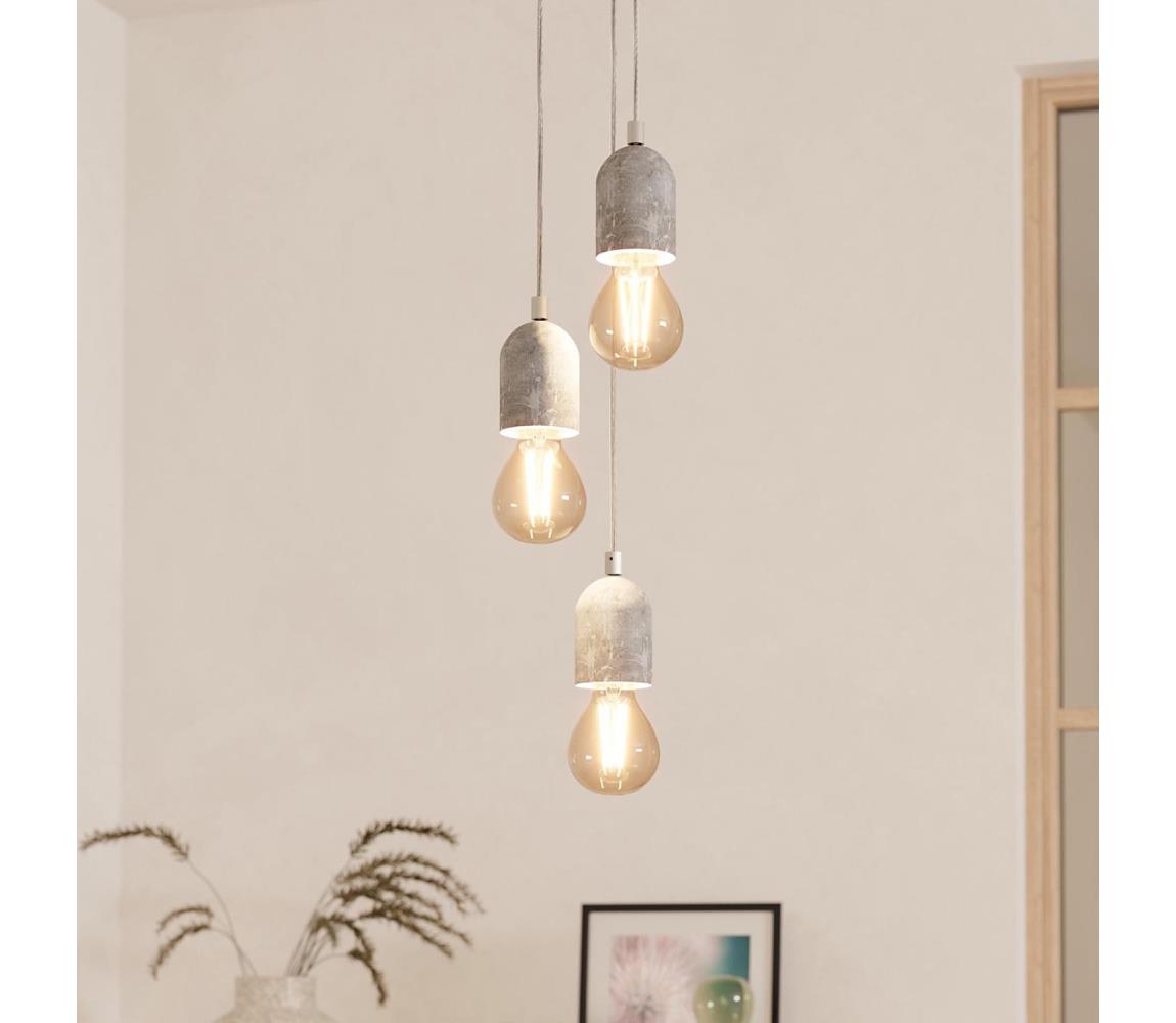 Eglo 95523 - Żyrandol SILVARES 3xE27/60W/230V