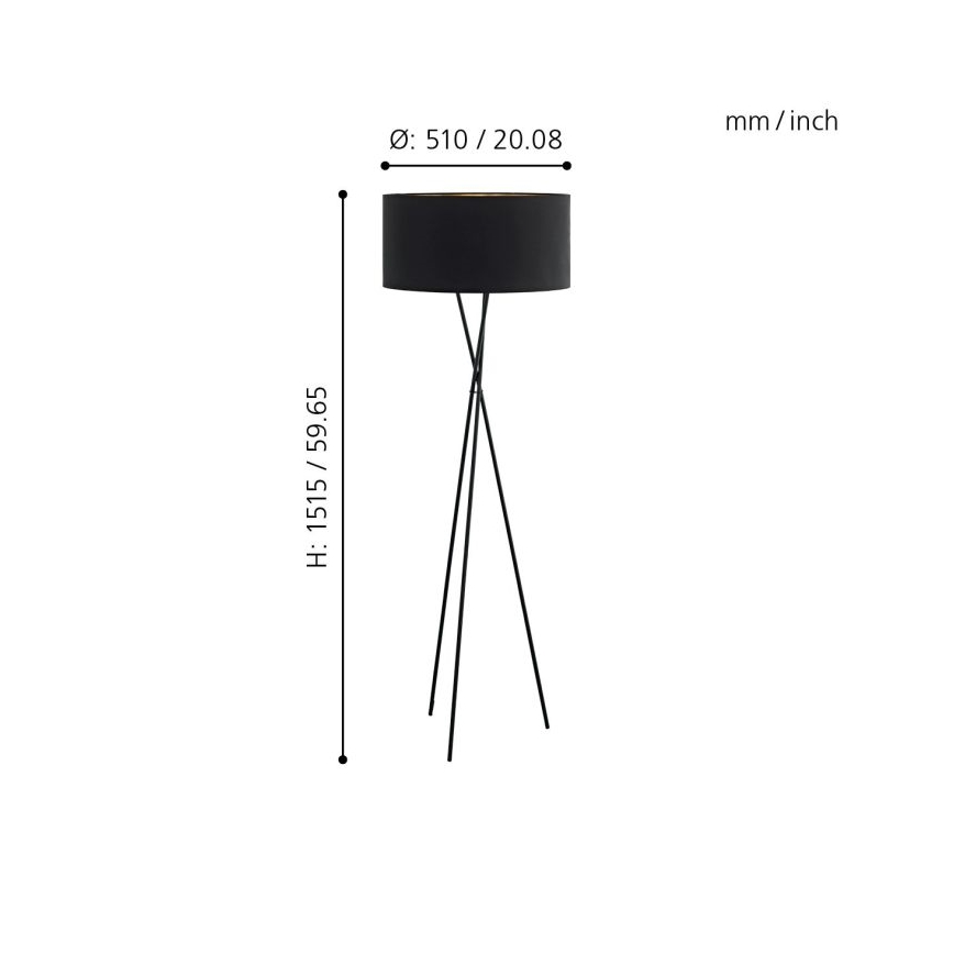 Eglo - Lampa podłogowa 1xE27/60W/230V