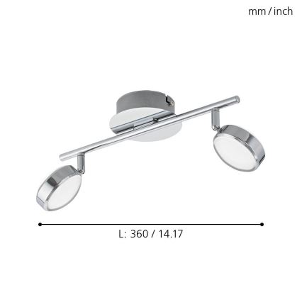 Eglo 95629 - LED Reflektor punktowy SALTO 2xLED/5,4W/230V