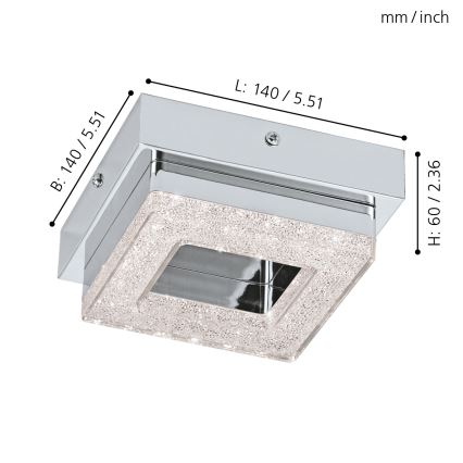 Eglo - LED Kryształowa lampa sufitowa 1xLED/4W/230V