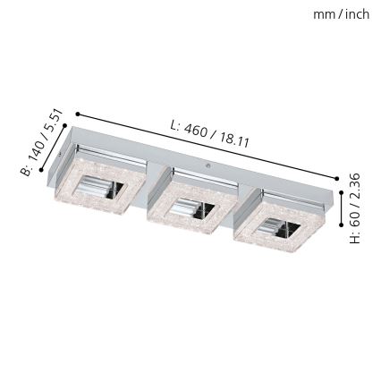 Eglo - LED Lampa sufitowa 3xLED/4W/230V