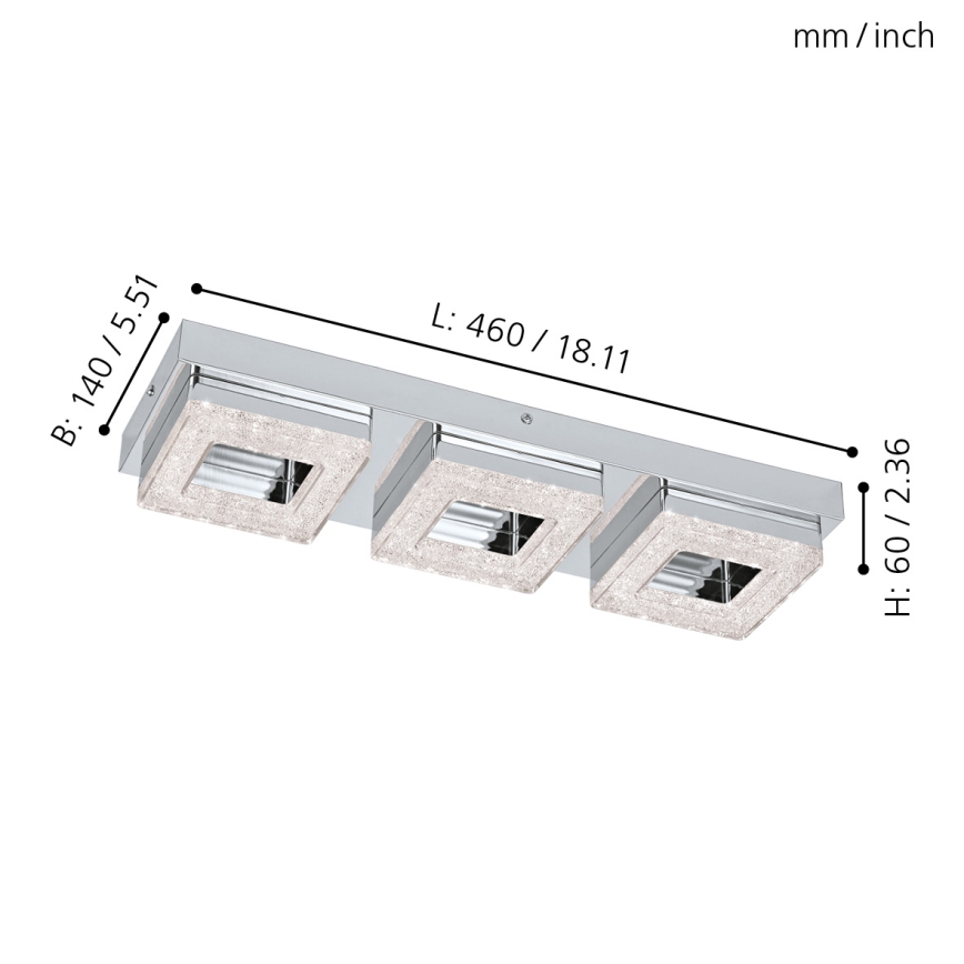 Eglo - LED Lampa sufitowa 3xLED/4W/230V