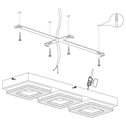 Eglo - LED Lampa sufitowa 3xLED/4W/230V