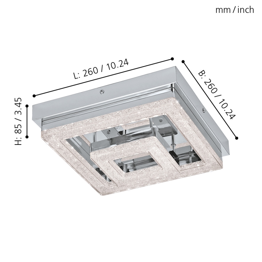 Eglo - LED Kryształowa lampa sufitowa LED/12W/230V