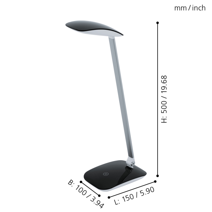 Eglo - LED ściemnialna lampa stołowa LED/4,5W/USB