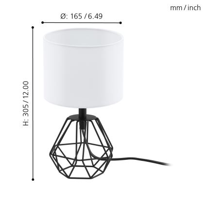 Eglo - Lampa stołowa 1xE14/60W/230V