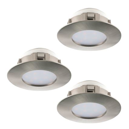 Eglo - Zestaw 3x LED Oprawa wpuszczana PINEDA 1xLED/6W/230V