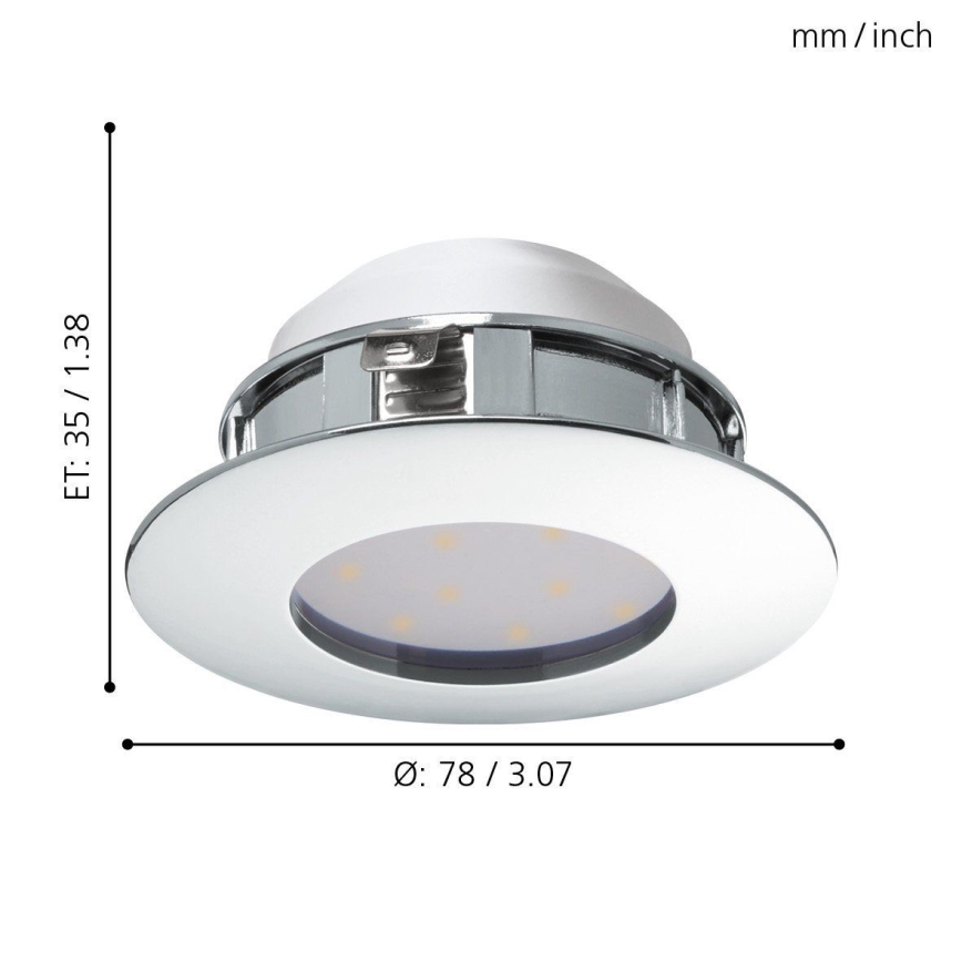 Eglo - Wpuszczana oprawa sufitowa LED/4,9W/230V