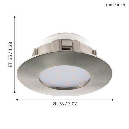 Eglo - LED Oprawa wpuszczana 1xLED/4,9W/230V