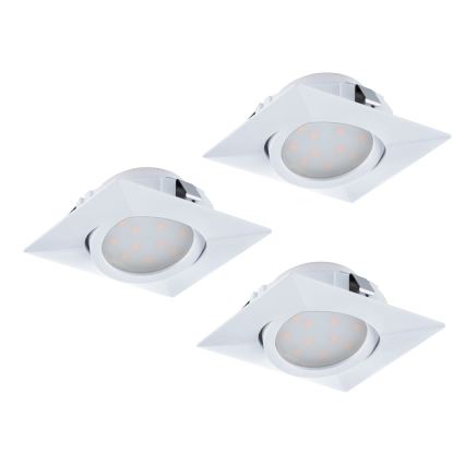 Eglo - ZESTAW 3x wpuszczanych opraw sufitowych PINEDA LED/4,9W/230V