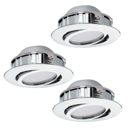 Eglo - Zestaw 3x LED Oprawa wpuszczana PINEDA 1xLED/4,9W/230V