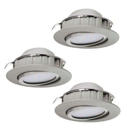 Eglo - Zestaw 3x wpuszczanych opraw sufitowych PINEDA LED/4,9W/230V