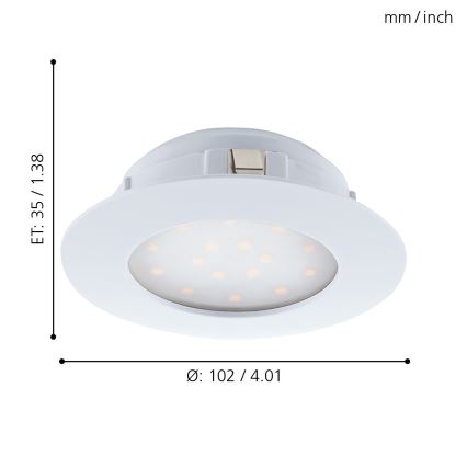 Eglo - LED Oprawa wpuszczana 1xLED/11W/230V