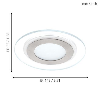 Eglo - LED Oprawa wpuszczana LED/11W/230V