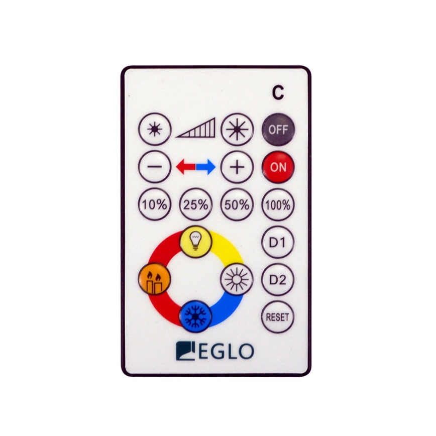 Eglo 95971 - LED ściemnialna lampa sufitowa VOLTAGO 2 LED/14W/230V + pilot zdalnego sterowania
