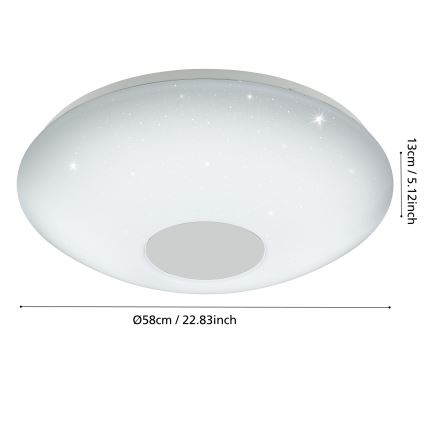 Eglo - LED Regulowane oświetlenie sufitowe LED/30W/230V + pilot do zdalnego sterowania