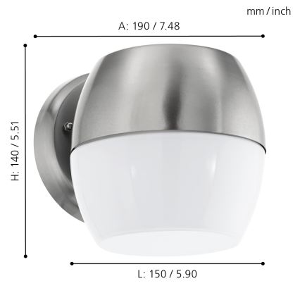 Eglo - LED Kinkiet zewnętrzny LED/11W