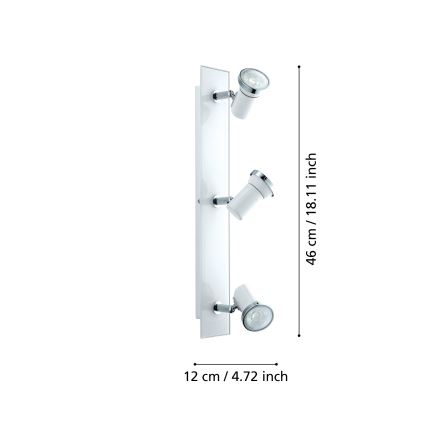 Eglo - LED Oświetlenie łazienkowe 3xGU10-LED/3,3W/230V