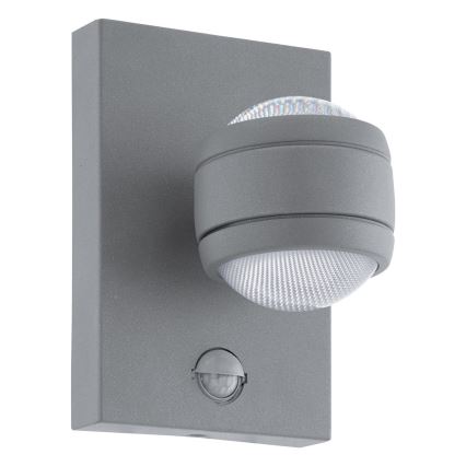 Eglo 96019 - LED Kinkiet zewnętrzny z czujnikiem SESIMBA 1 2xLED/3,7W
