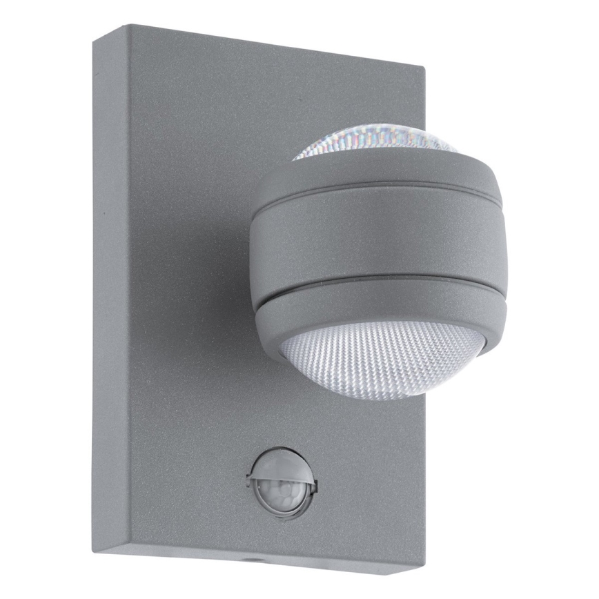 Eglo 96019 - LED Kinkiet zewnętrzny z czujnikiem SESIMBA 1 2xLED/3,7W