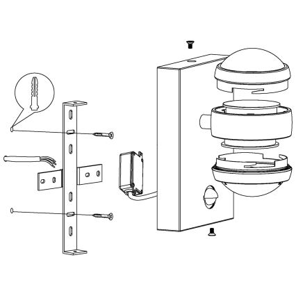 Eglo 96019 - LED zewnętrzny kinkiet z czujnikiem SESIMBA 1 2xLED/3,7W IP44