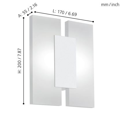 Eglo - LED Kinkiet 2xLED/4,5W/230V