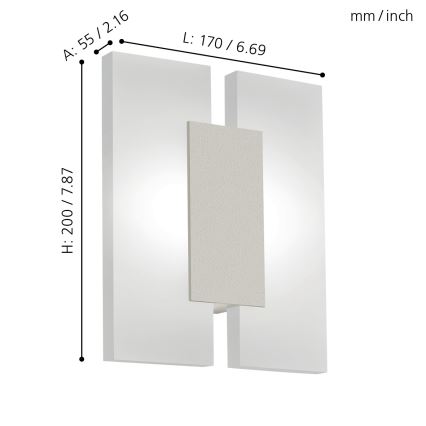 Eglo - LED Kinkiet 2xLED/4,5W/230V