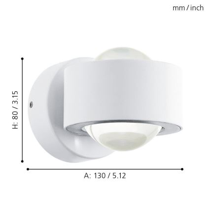 Eglo - LED Kinkiet 2xLED/2,5W/230V