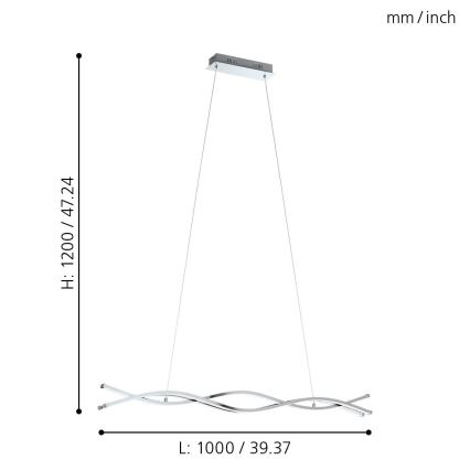 Eglo - LED Żyrandol 3xLED/13W/230V