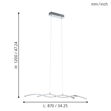 Eglo - LED żyrandol 2xLED/9W/230V