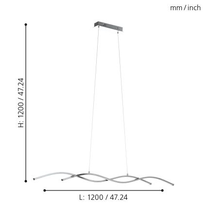 Eglo - LED Żyrandol 2xLED/14W/230V