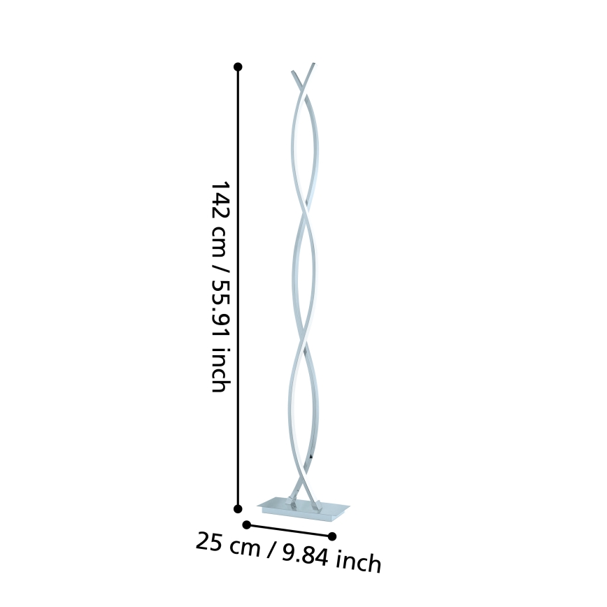 Eglo - Lampa stojąca LED/36W/230V, błyszczący chrom