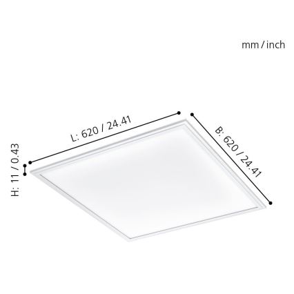 Eglo - LED panel sufitowy LED/40W/230V