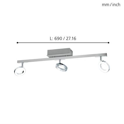 Eglo - Oprawa punktowa 3xLED/3,2W + 2xLED/3,3/230V
