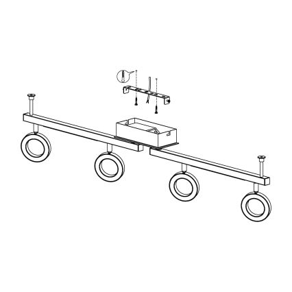 Eglo - Oświetlenie punktowe 4xLED/3,2W + 2xLED/3,3/230V