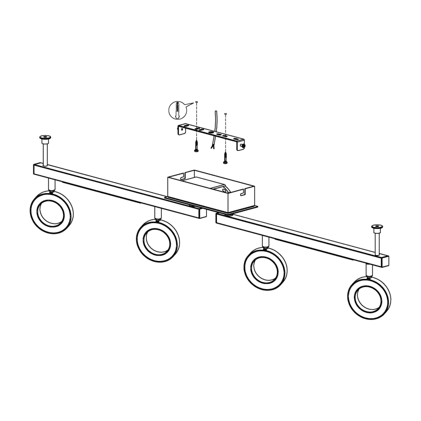 Eglo - Oświetlenie punktowe 4xLED/3,2W + 2xLED/3,3/230V