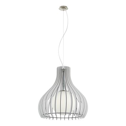 Eglo 96211 - Lampa wisząca na lince TINDORI 1xE27/60W/230V, Ø 50 cm, biała