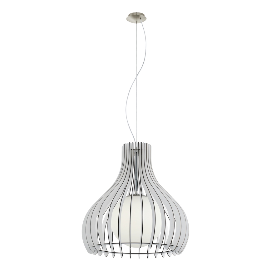 Eglo 96211 - Lampa wisząca na lince TINDORI 1xE27/60W/230V, Ø 50 cm, biała
