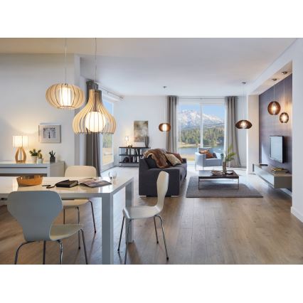 Eglo 96211 - Lampa wisząca na lince TINDORI 1xE27/60W/230V, Ø 50 cm, biała