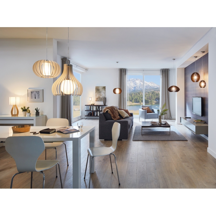 Eglo 96211 - Lampa wisząca na lince TINDORI 1xE27/60W/230V, Ø 50 cm, biała