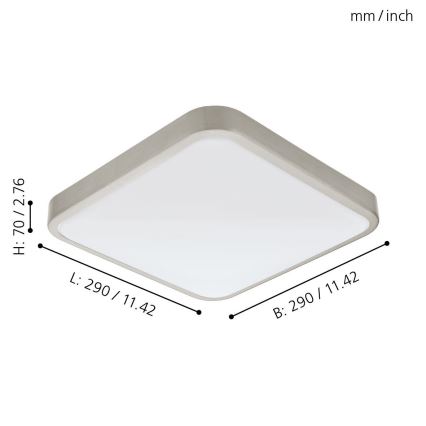 Eglo 96231 - Oprawa łazienkowa LED MANILVA LED/16W/230V IP44