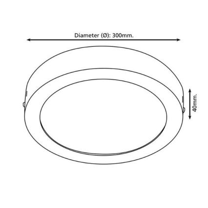 Eglo 96246 - Oprawa łazienkowa LED FUEVA 1 LED/22W/230V IP44 śr. 30 cm