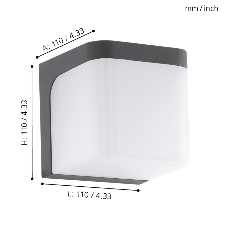 Eglo - LED Kinkiet zewnętrzny LED/4,9W/230V IP44